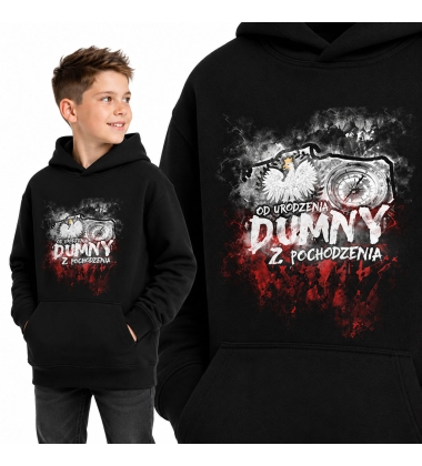 Bluza z kapturem dziecięca Patriotyczna  OD URODZENIA DUMNY 2